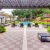 a patio with a covered patio
